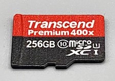 TRANSCEND Micro SD Card 256GB Memory Card w Adapter Case
