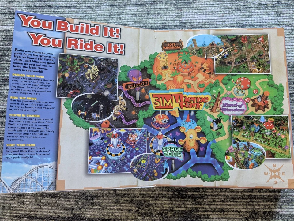 Sim Theme Park PC Big Box CIB Complete w/ Manual & Inserts 1999 EA - Image 3 of 4