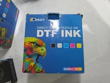 lot of 12 DTF Ink Direct to Transfer Film Ink 200ml Textile Ink CMYKW