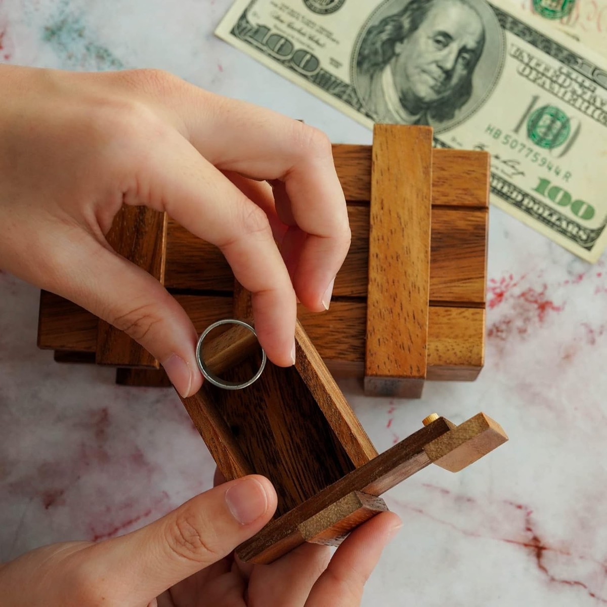 Wooden Japanese Puzzle Box with Secret Compartments | eBay
