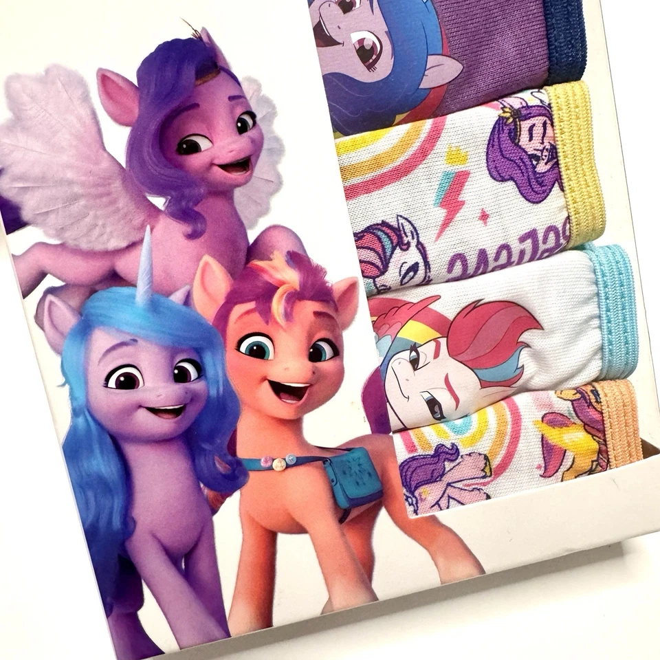 My Little Pony Girls’ Briefs Set Of 7, 100% Cotton, Size 4 - Image 2 of 4