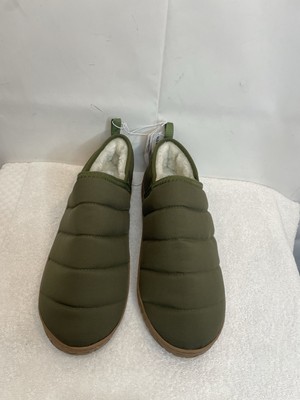 Old Navy Heritage Green Men s Size L 10-11 Nylon Puffer Slippers