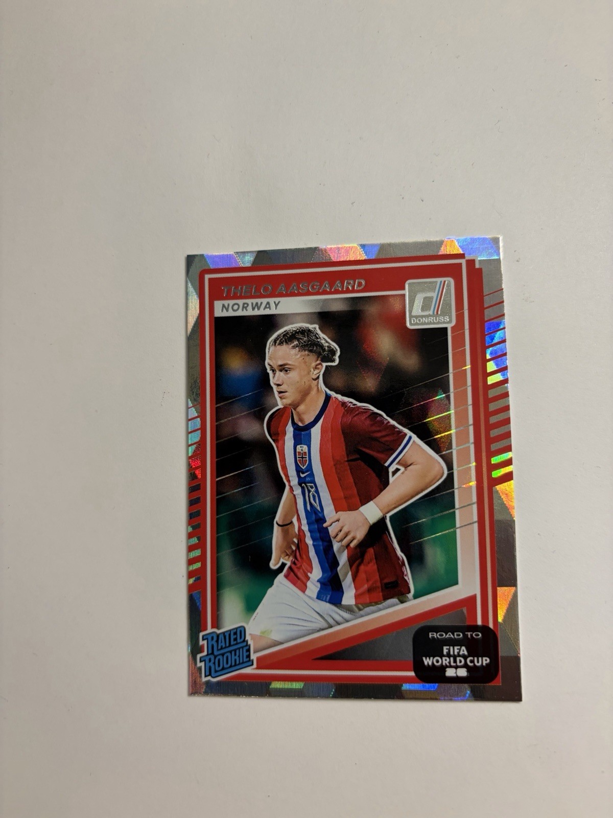 2025-26 Donruss Road to FIFA World Cup THELO AASGAARD #224 SILVER CUBIC RATED RC