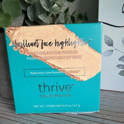 Thrive Cosmetics Brilliant Face Highlighter SHAEL Champagne Gold Vegan 0.21 oz