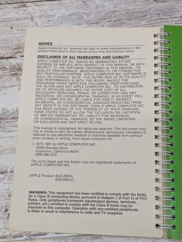 Apple II Reference Manual With Schematics; 1981 Apple Prod Returns Accepted - 第 6/9 張圖片