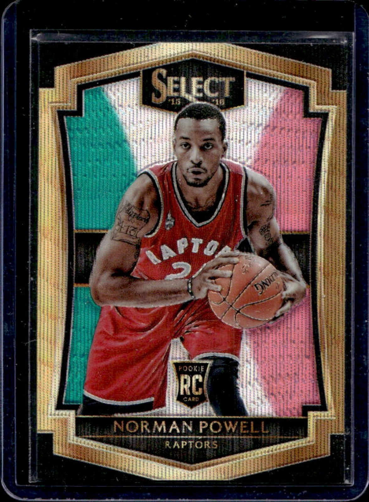 2015-16 Select Norman Powell RC Tri Color Prizm Rookie #138 Raptors