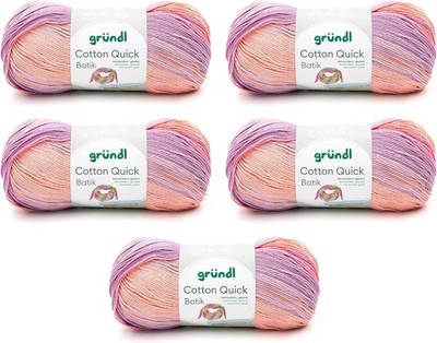Gründl Wolle Cotton Quick Batik - dünne Wolle zum Häkeln mit Farbverlauf - St