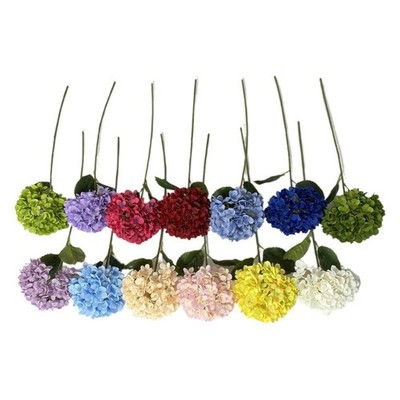 Burgundy Artificial Hydrangea Flower for Home Decor and Photography 17cm