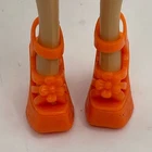 Vintage Barbie Heels~ Chunky Orange Flower High Heels
