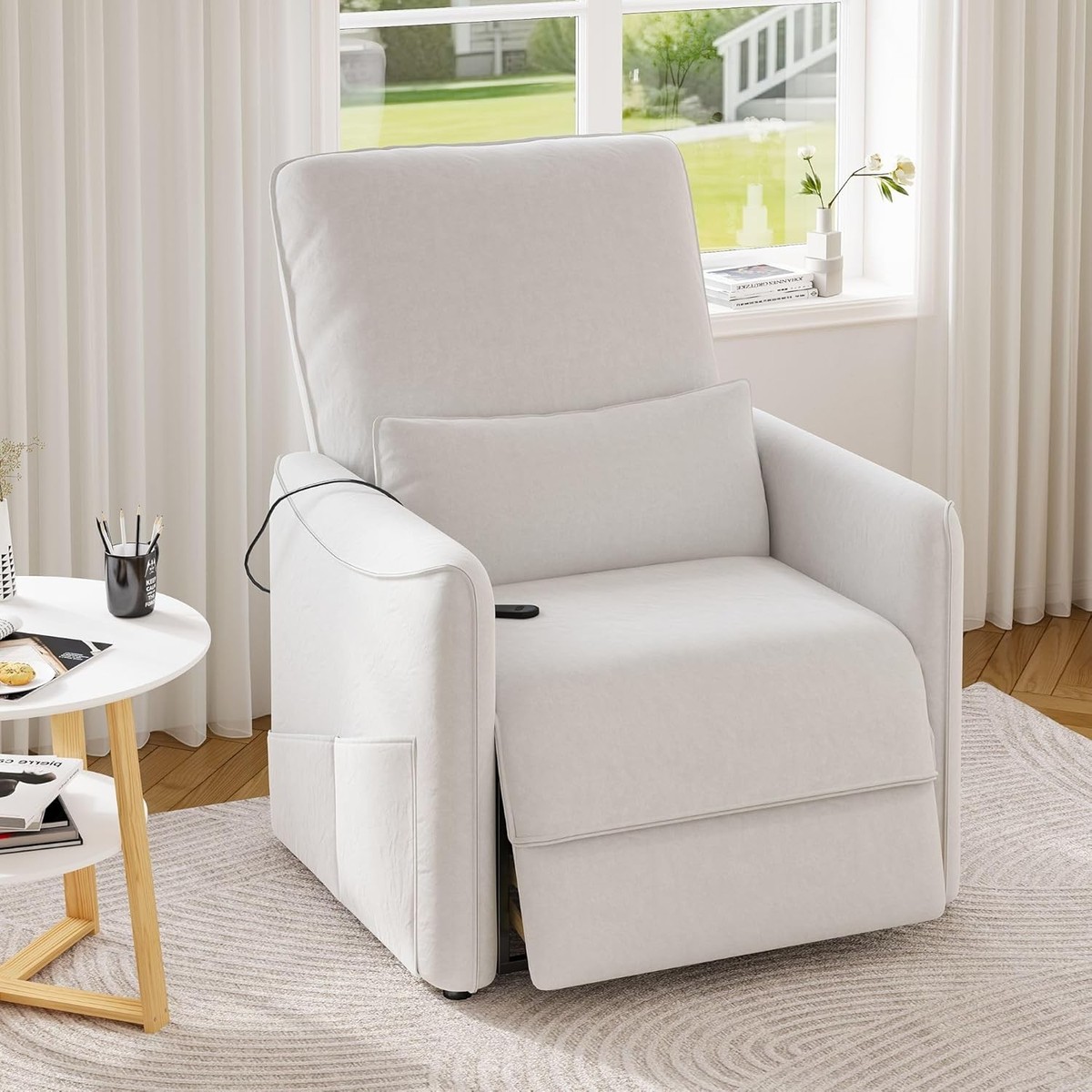 Power Recliner Chair, Modern Electric Reclining Sofa Chair with
