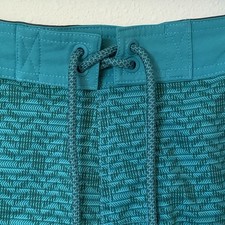 George Men's Lined Swim Shorts Trunks Drawstring Turquoise Size S 28/30 