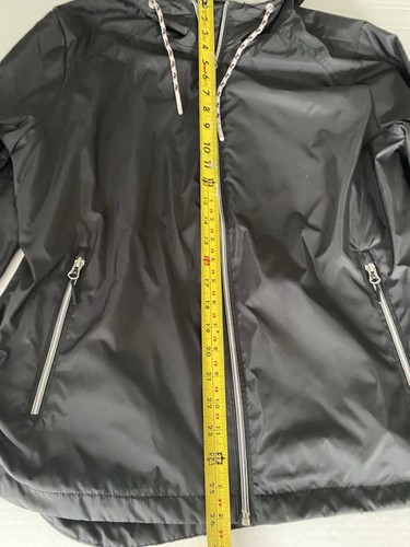 Free Country Jacket women L black hood pocket’s zip up lightweight wind breaker - Picture 8 of 12