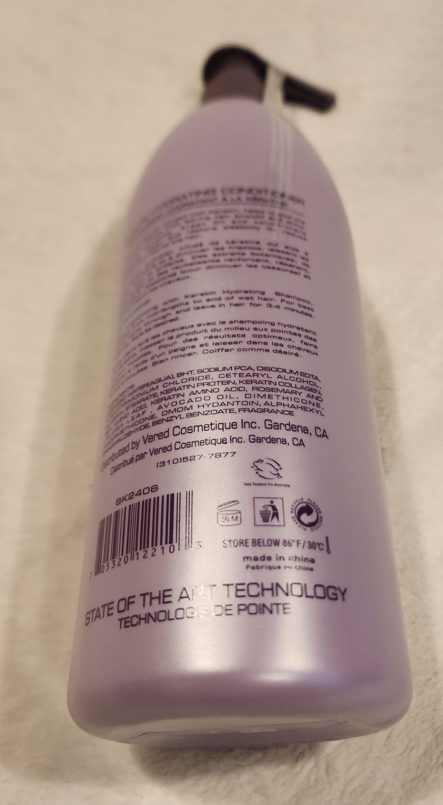 Bio Keratin Protein Hydrating Conditioner All Hair Types 33.8oz Paraben Free