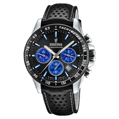 Festina Timeless Chronograph F20561/6   Herrenuhr, sportlich-elegant, 45 mm, Ede