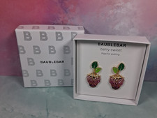 BAUBLEBAR Strawberry Pink Red Rhinestone BERRY SWEET Pierced NIB Earrings