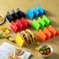 1/2/6Pcs Premium Taco Holders Colorful Mexican Food Stand Hard Soft Shell Tray