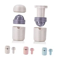 Hand Juicer 2 in 1, Manual Citrus Squeezer - Lemon, Lime, Grape, Orange, Beige