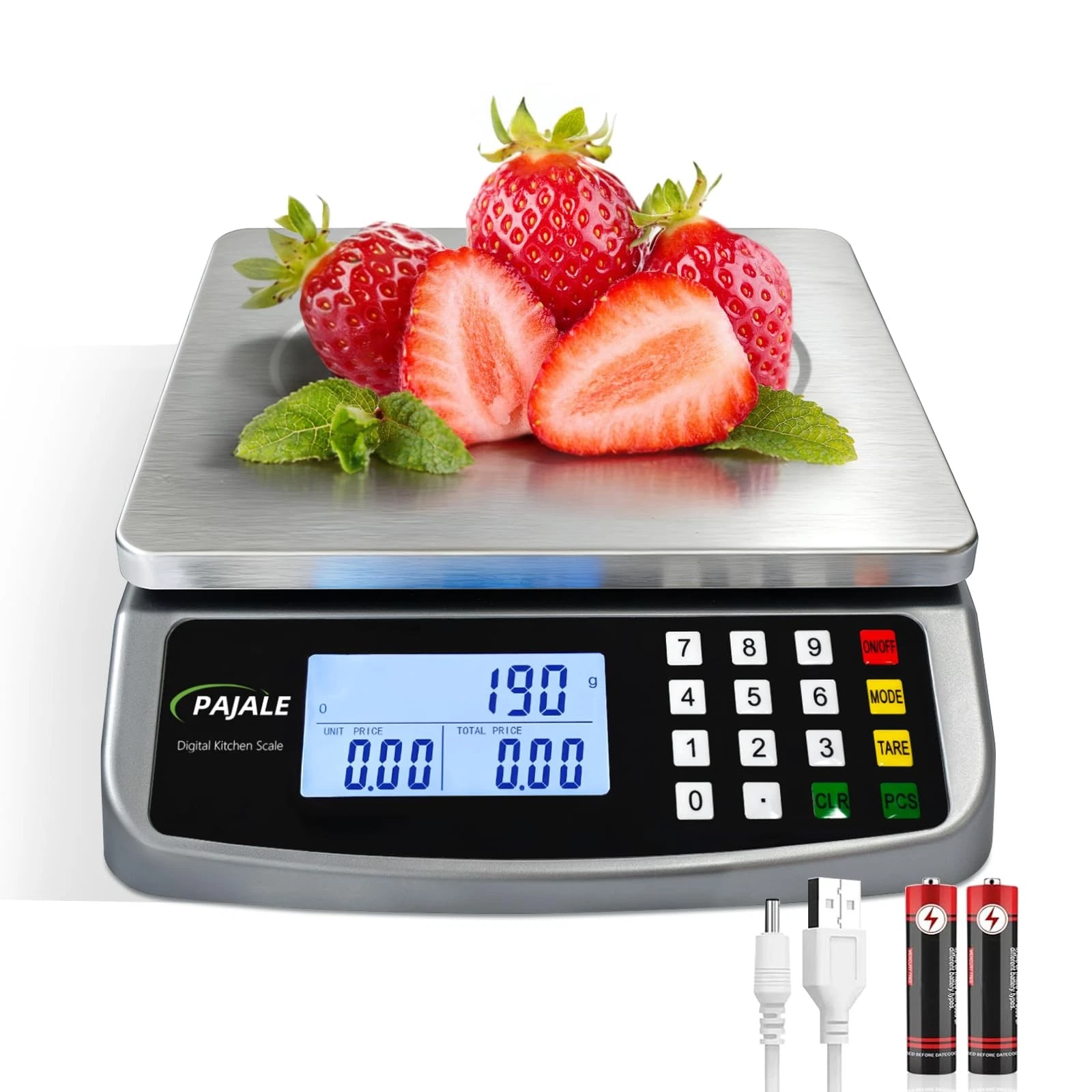 110lb/50kg Food Scale, Large Digital Kitchen Scale 0.05oz/1g Commercial Scale...