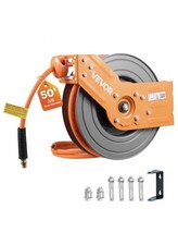 VEVOR Retractable Air Hose Reel 3/8 IN x 50 FT Hybrid Air Hose Max 300 PSI
