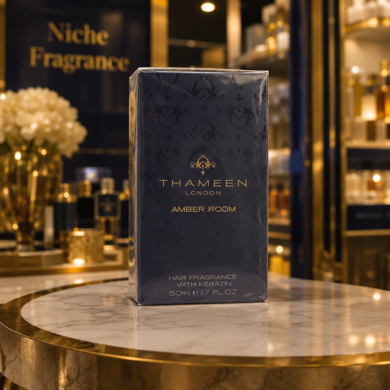 Thameen Amber Room Perfumed Hair Fragrance with Keratin 50ml Luxury Scented