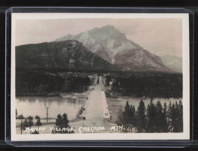 Vintage Photograph Cascade Mountain Banff Village Canada