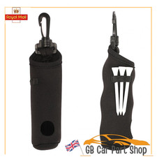 2 in 1 Golf Ball and Golf Tee Holder Clip on Golf Bag Accessory Black