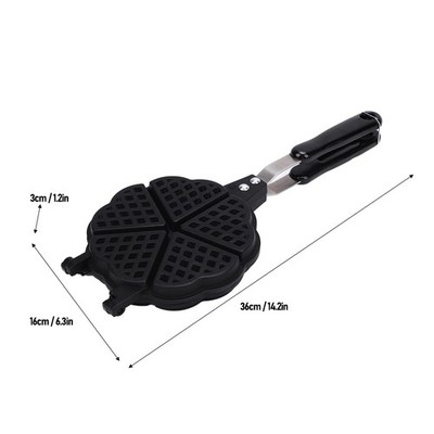 Waffle Maker Pan Make 5 Mini Heart Shaped Waffles Small Kitchen Stovetop Waffle