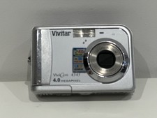 Vivitar Vivicam 4345 4.0MP Compact Digital Camera Silver Tested Low Res Vintage