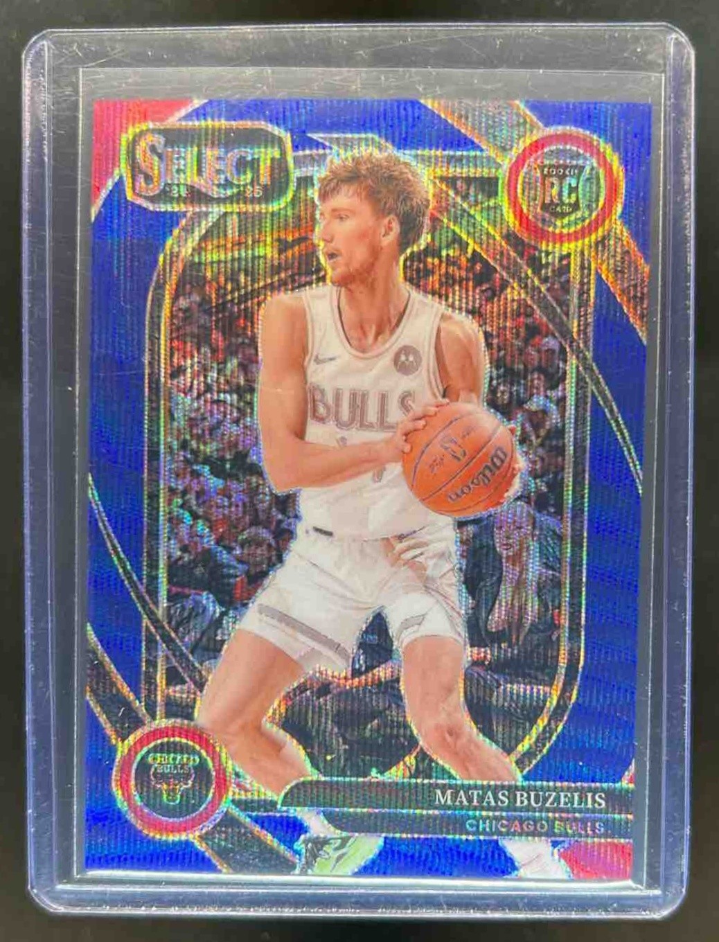 2024-25 Select Matas Buzelis Courtside RC Blue Wave Prizm #/75 Bulls