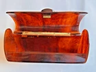 Vintage Cherry Bakelite Catalin Style Oversized Box Clutch - Heavy 332g