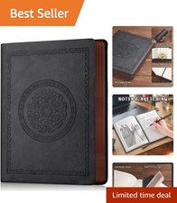 Leather Vintage Journal for Men Soft Cover 256 Lined Pages Notebook 180 Lay Flat