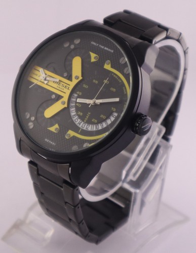 Luxury Diesel Men Dual Time Black Dial All Working Wristwatch Elevate Your Style - Picture 5 of 9