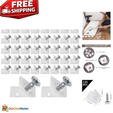 120 Pcs Drawer Bottom Support Brackets - Easy Repair Kit for Furniture