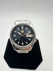 Vintage Seiko 5 Automatic 7009-8760 Blue Dial Checkered Track Day Date