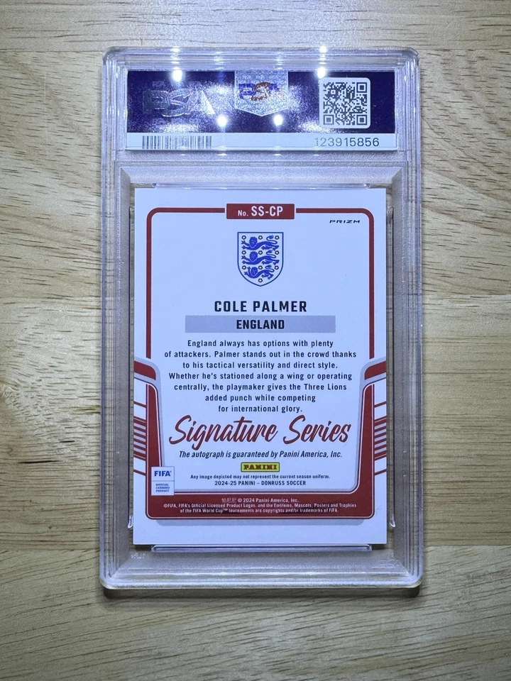 Cole Palmer - 2024-25 Donruss - Pink Velocity Signature Series Auto - PSA 9/10 - Image 2 of 2