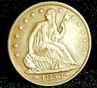 1853 Seated Liberty Half Dollar XF In Grade Arrows and Rays
