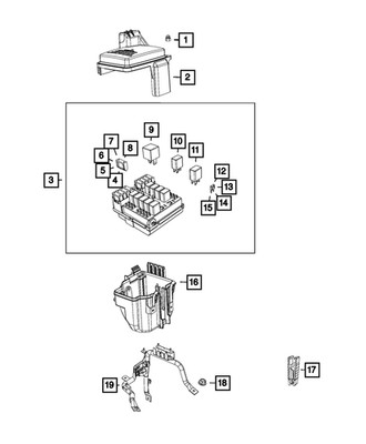 Genuine Mopar Intelligent Power Power Distribution Center 68305540AA