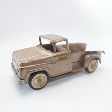 Vtg Original Tonka Pickup Truck Mound Minn USA Brown Pressed Steel Step Side