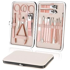 18 In 1 Stainless Steel Nail Clippers Kit Professional Manicure Pedicure Kit