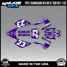 Kalair GFX Graphics Kit for Kawasaki KX85 KX100 (2001-2013)  FH- Purple