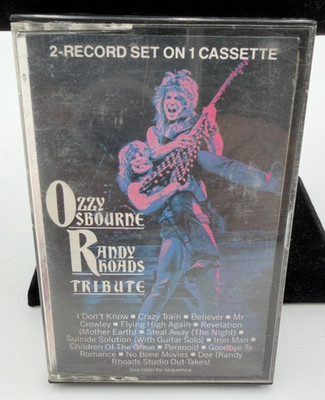 Ozzy Osbourne Randy Rhoads Tribute Cassette Tape 1987 CBS Records Crazy Train