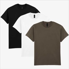 Image of Gildan Ultra Cotton T-Shirt 3 Pack | Mens Monochrome Plus One Dark
