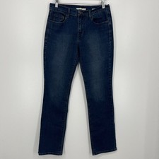 Levi's Jeans Women's Size 8 Blue 505 Straight Dark Wash Cotton Zip Fly