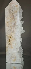 Water Clear Quartz Points Tower with a Rare Double Terminated Point - Brazil