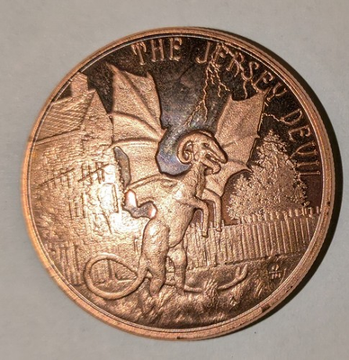 #ad The Jersey Devil Copper one AVDP Ounce999 Copper Round $2.99
