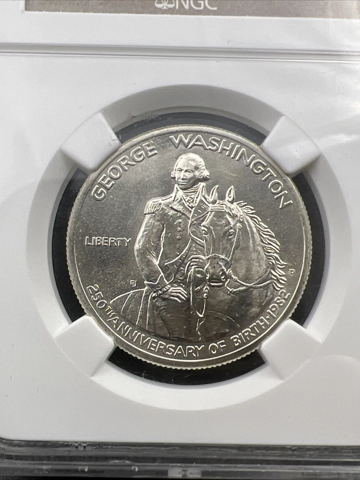 1982 D Washington Commemorative Silver Half Dollar Coin MS67 Gem BU Certified #3 - Image 2 of 4
