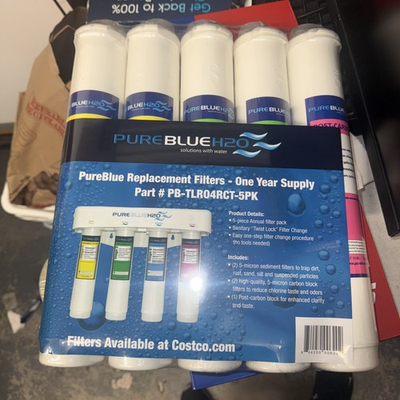 #ad Pure Blue H2O 5PC Reverse Osmosis Filter System Replacement Filters 1YEAR SUPPLY $79.99