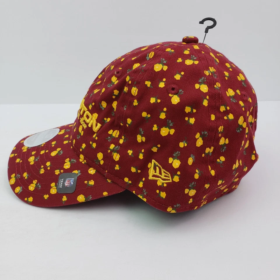 New Era 9TWENTY Washington Football Team Womens Burgundy Floral Adjustable Hat - Image 3 of 4