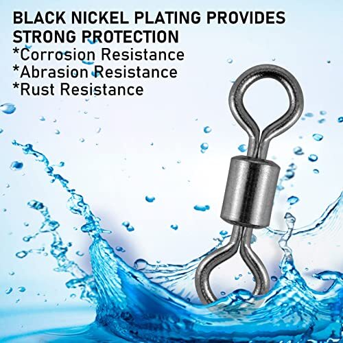 100PCS Micro Swivels for Fly Fishing, Small Rolling Barrel Swivels Fly