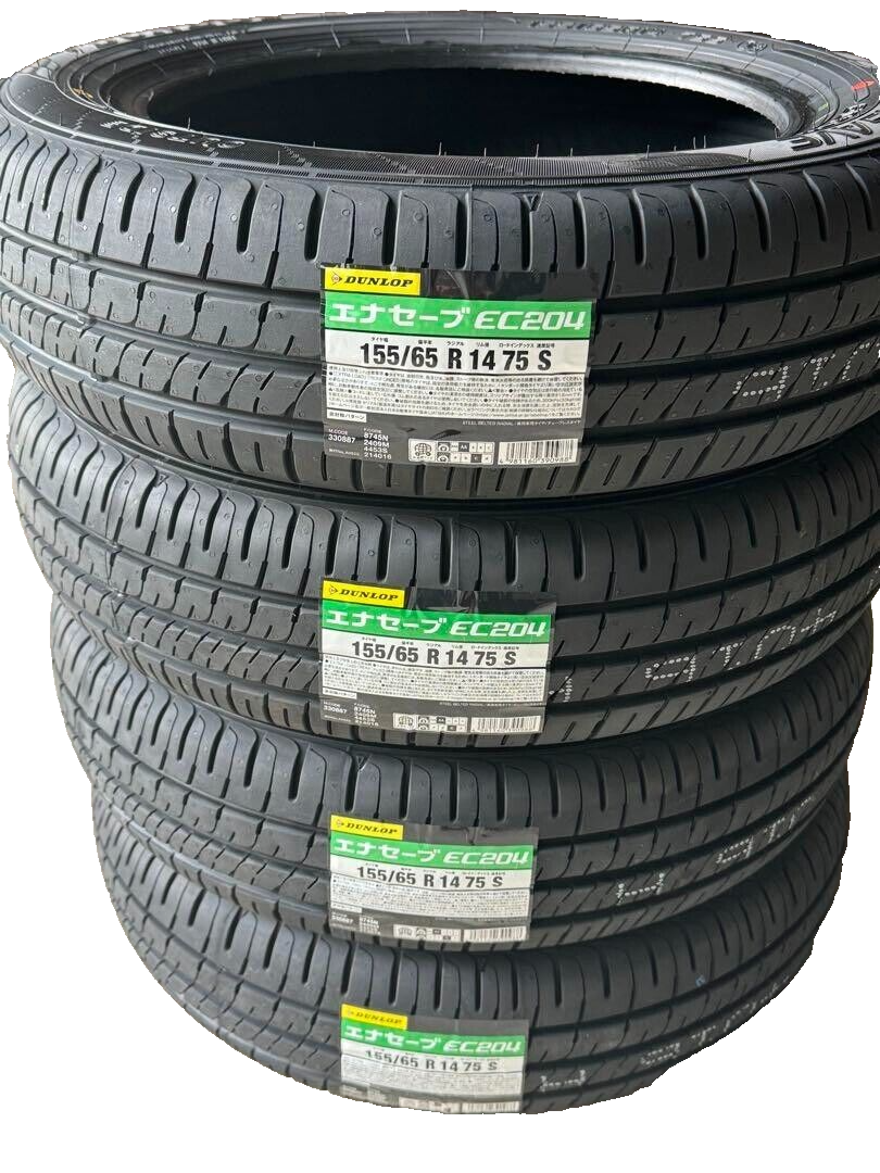 DUNLOP Genuine ENASAVE EC204 155/65R14 75S Summer Tires Set DUNLOP Genuine ENASAVE EC204 155/65R14 75S Summer Tires Set
